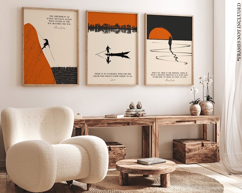 If you are a passionate follower of Stoicism or you seek inspiration for a mindful and purposeful life, this Stoic set of prints is perfect. Hang them in your office, study, or living room to infuse your surroundings with the wisdom of Stoicism.