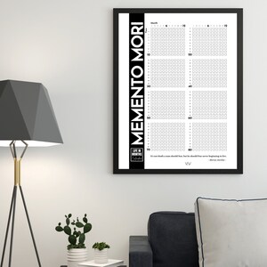 memento mori life in months calendar stoicism memento mori etsy