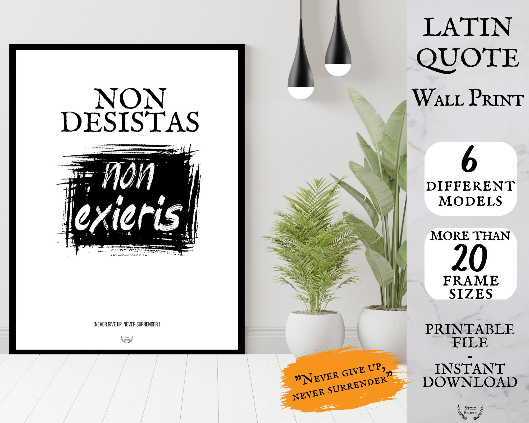 Poster Latin Quote Wall Art Latin Saying Non Desistas Non Etsy
