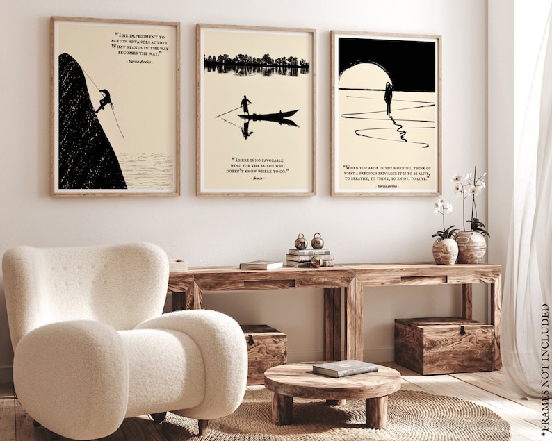 If you are a passionate follower of Stoicism or you seek inspiration for a mindful and purposeful life, this Stoic set of prints is perfect. Hang them in your office, study, or living room to infuse your surroundings with the wisdom of Stoicism.