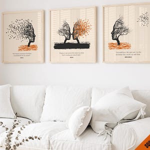 Stoicism Gallery Wall Art Set of 3 Stoic Poster for Wall, Stoic Quote Wall Art Decor for Living Room, Stoicism Gift Stoic Art Set Collection