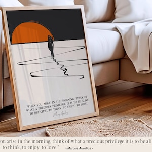 Marcus Aurelius Art Print with a Stoic quote about memento mori, death an life. Marcus Aurelius, Seneca and Epictetus have other famous Stoic quotes. Marcus Aurelius in his Meditations Books. Other writer is Ryan Holiday with What Stands in the Way.