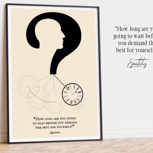 Stoic Poster with Famous Epictetus Quote, Self Growth Quote, Stoic Quote Poster, Epictetus Poster, Self Development Poster Stoicism Quote