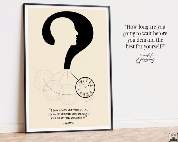 Epictetus Quote Poster: Stoic Self-Growth Art