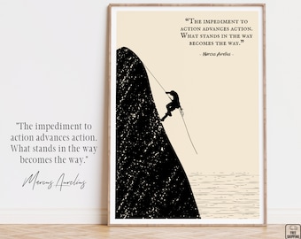 Marcus Aurelius Quote Print: The Impediment to Action - Stoic Philosophy Gift