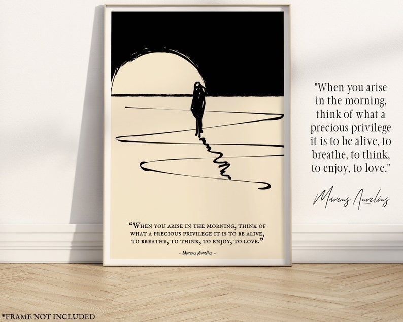 Complementing the profound words are the stunning and original illustrations that adorn each wall poster. Created with a modern touch, these visually captivating artworks effortlessly merge the ancient wisdom of Stoicism with contemporary aesthetics.