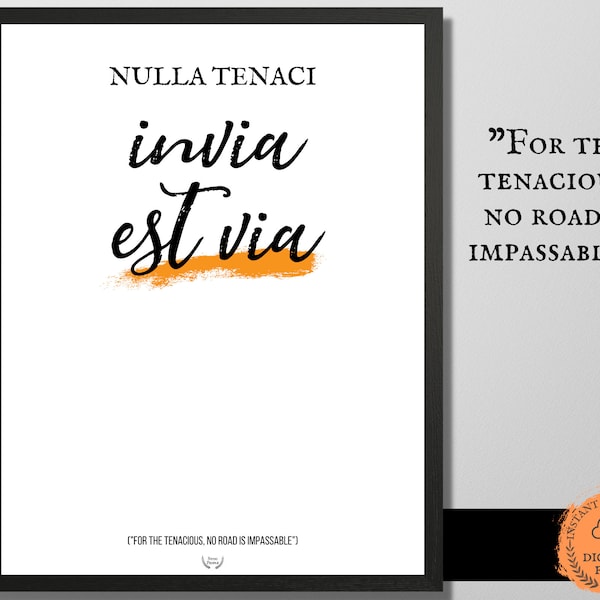 Latin Quote Print Latin Saying Poster Latin Phrase Decor, Stoic Quote Wall Art Latin Quote Home Decor Inspirational Latin Philosophy Print