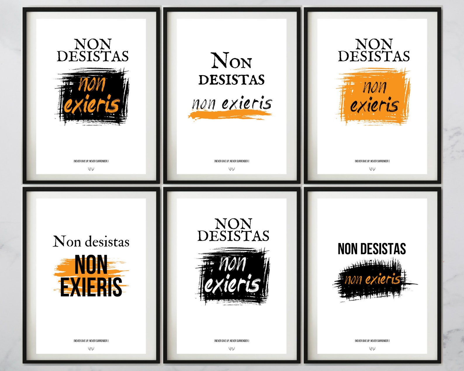 Poster Latin Quote Wall Art Latin Saying Non Desistas Non Etsy