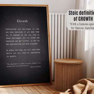 Significato di Crescita Stoica, Significato di Resilienza per il Piano di Crescita Personale e lo Sviluppo Personale, Arte Murale per il Miglioramento Personale e per Credere in Te Stesso