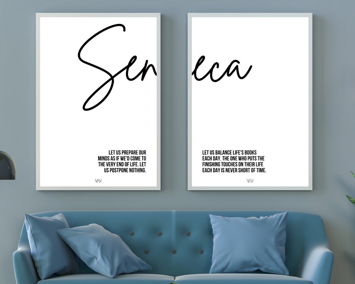 Seneca Quote Poster Seneca Home Decor Seneca Stoic Wall Print Etsy