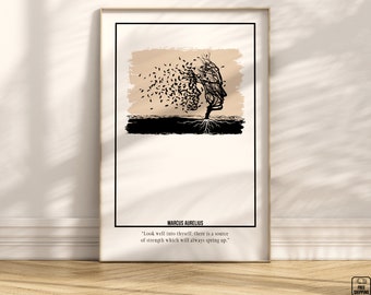 Marcus Aurelius Quote Art Print: Stoic Philosophy Poster
