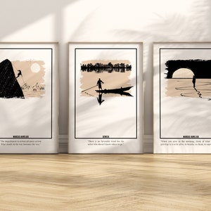 Stoic Quote Wall Art Set of 3 Prints, Seneca and Marcus Aurelius Quote Print Set of 3 Trendy Print Bundle, Stoicism Art Set, Stoic Art Print