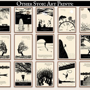 ancient stoicism Literary quote art print with a famous Nature quote from Ralph Waldo Emerson, for home office decor. The creation of a thousand forests is in one acorn. Ralph W. Emerson, American philosopher, essayist, stoic lecturer, american poet