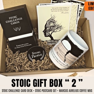 Self Love Gift for Her, Stoic Card Game, Stoicism Philosophy Meditation Mindful, Unique Couple Gift, Personal Reflection Gift, Surprise Set