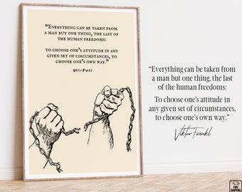 Viktor Frankl Quote Print: Man's Search for Meaning, Stoic Gift