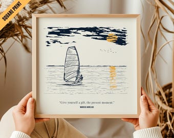 Marcus Aurelius Stoic Quote Art Print: Mindfulness Philosophy Decor