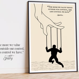 Epictetus Quote Art, Stoicism Print for Wall, Control Quote Poster Stoicism Epictetus Art Print, Modern Stoicism Artwork, Stoic Gift for Him