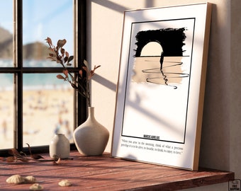 Marcus Aurelius Mindfulness Quote Poster: Stoic Philosophy Art
