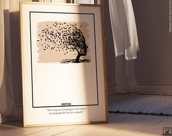 Epictetus Quote Print: Stoic Philosophy Wall Art