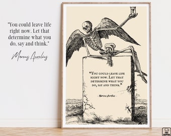 Memento Mori Print: Marcus Aurelius Stoic Quote