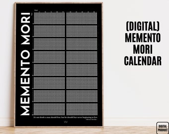 Memento Mori Kalender Poster: Stoisches Leben in Wochen (Digitaler Download)