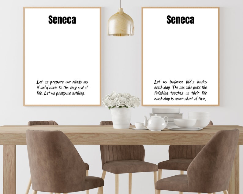 Seneca Quote Poster Seneca Home Decor Seneca Stoic Wall Print Etsy