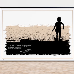 Henry David Thoreau Quote Print Simplify Quote Print Thoreau Literary Art Gifts, Thoreau Poster Print, Thoreau Gift for Her, Bookish Gifts