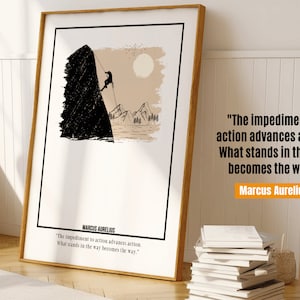 Marcus Aurelius Quote Poster: Stoic Philosophy Wall Art
