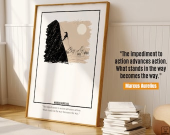 Marcus Aurelius Quote Poster: Stoic Philosophy Wall Art