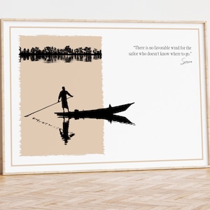 Stampe con citazioni stoiche, stampa poster con citazioni di Seneca, atteggiamento stoico verso la vita, stampa artistica sullo stoicismo moderno, regalo di energia positiva, arte motivazionale stoica