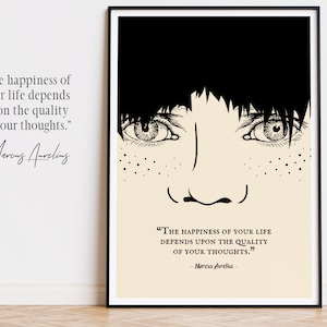 Marcus Aurelius Quote Art Print: Stoic Philosophy Poster