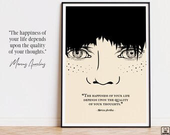 Marcus Aurelius Quote Art Print: Stoic Philosophy Poster