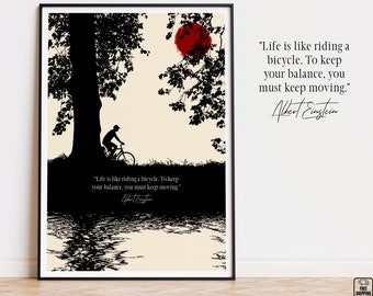 Albert Einstein Quote Art Print: Inspirational Stoic Illustration