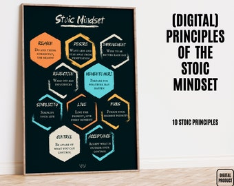 Stoic Principles Poster: Memento Mori, Stoic Wisdom (Digital Download)