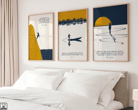 Stoic Philosophy Quote Wall Art: Seneca & Marcus Aurelius, Modern Gallery