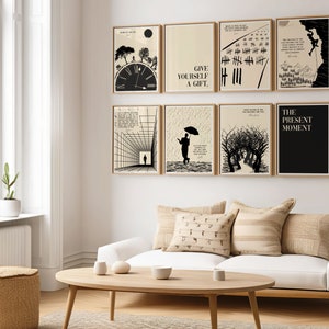 Stoicism Wall Art for Home, The 3 Stoics Wall Art Print Set of Stoic Quote Posters, Marcus Aurelius Seneca Epictetus Stoicism Poster Art Set