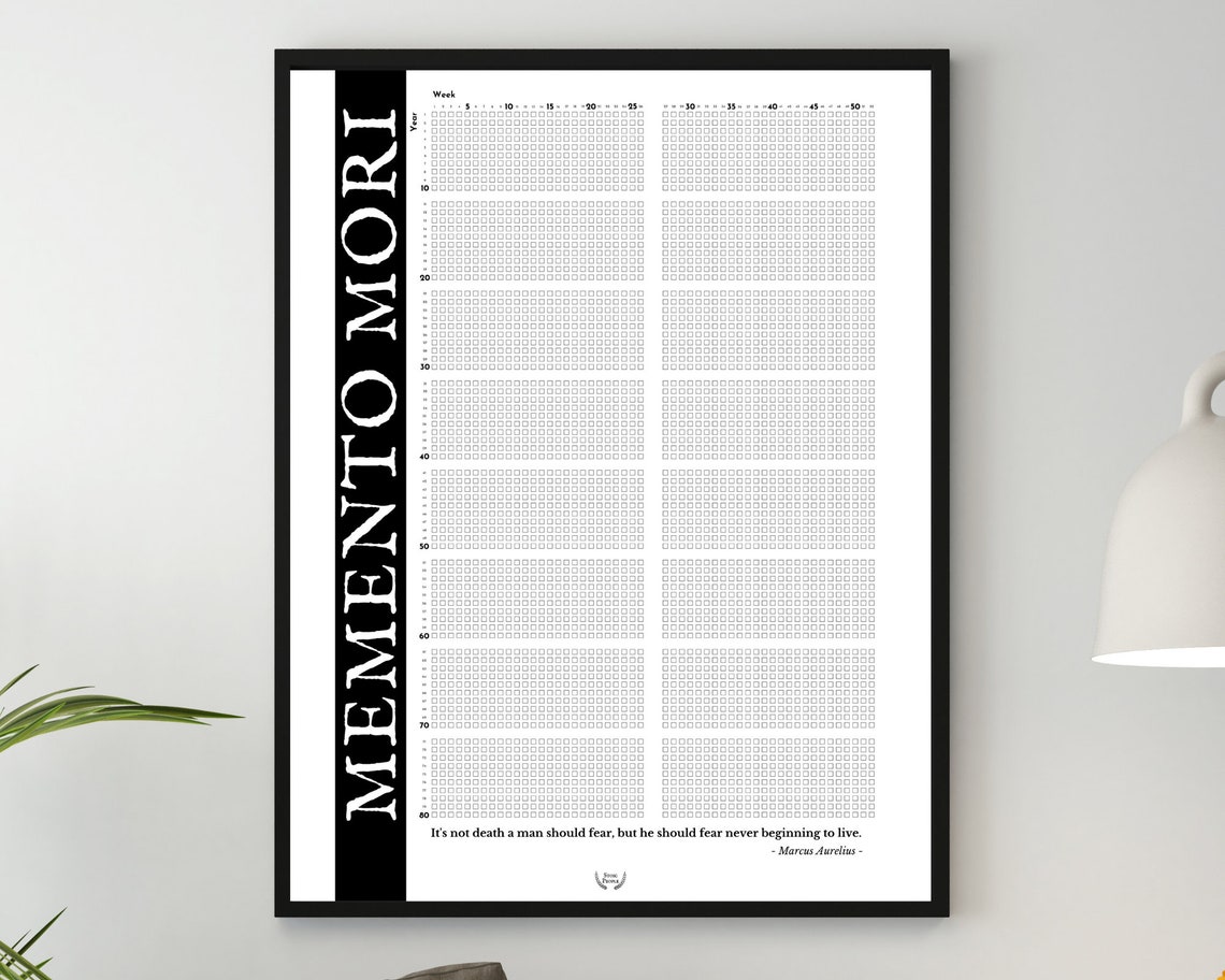 Free Memento Mori Life Calendar Templatepdf Prakash Joshi Pax Daily 