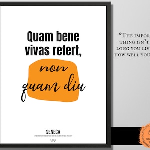 Poster Latijnse citaat muur decor Latijnse zin muur kunst Latijnse citaat decor stoïcijnse Seneca print Latijnse taal, cadeau collega, stoïcisme citaat kunst