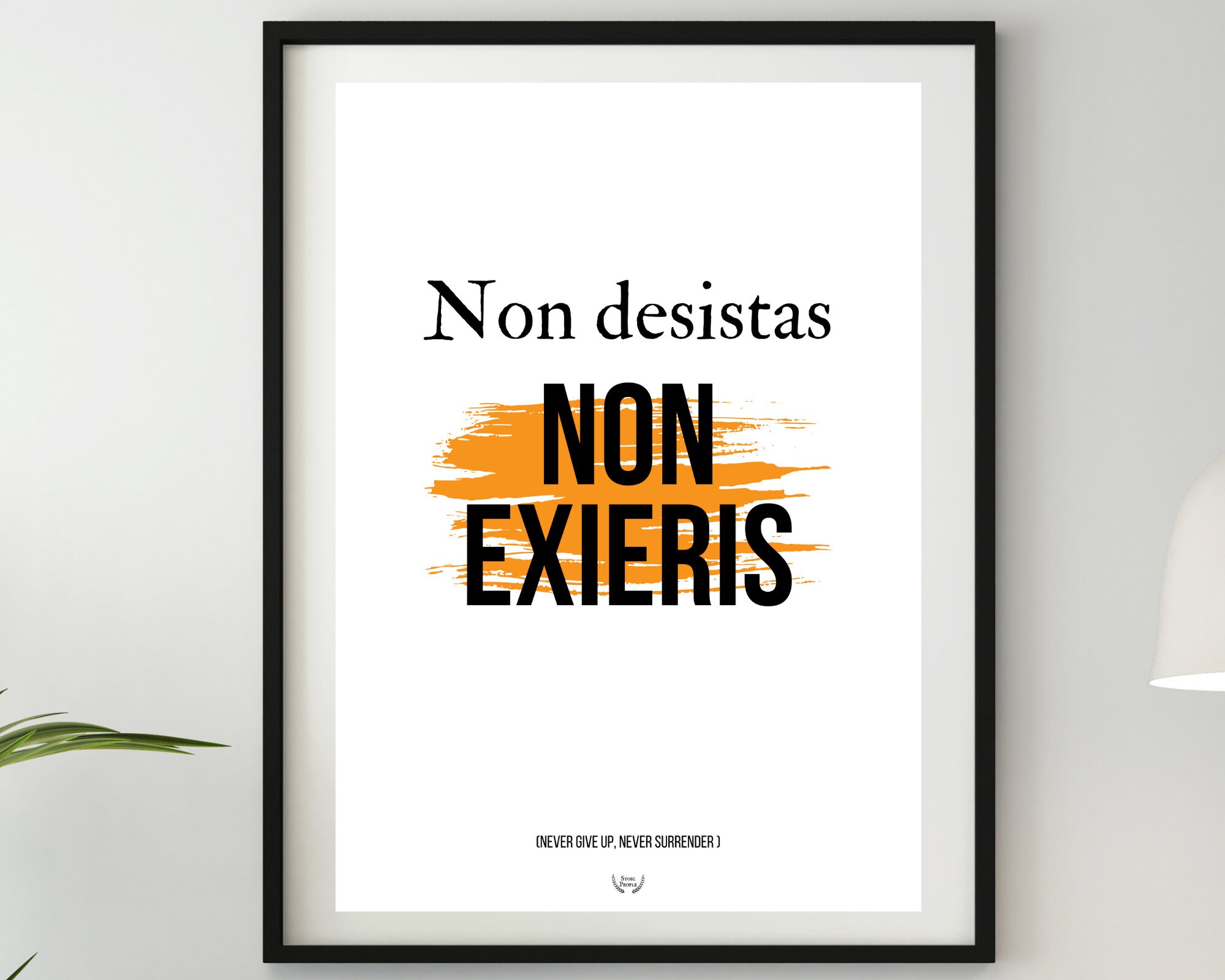 Poster Latin Quote Wall Art Latin Saying Non Desistas Non Etsy