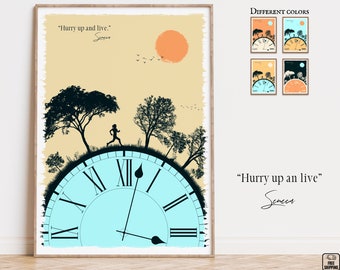 Seneca Quote Print: Amor Fati Stoic Poster