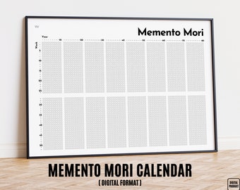 Memento Mori Lebenskalender: Stoische Philosophie Kunst (Digitaler Download)