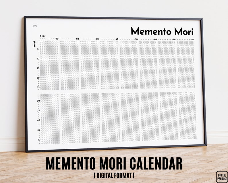 Memento Mori Life Calendar: Stoic Philosophy Art (digital Download) - Etsy