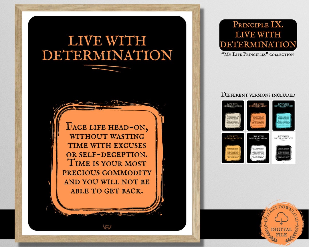 Determination Zitat Poster: Stoische Regeln des Lebens Home Decor  (Digitaler Download) - Etsy Schweiz, image size:1080x864