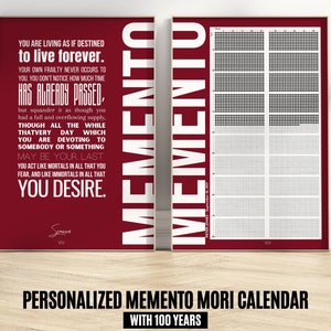 Citazione di Seneca, calendario Memento Mori, arte murale personalizzata, calendario della vita stoica e citazione Memento Mori, citazione di promemoria della vita, stampa sulla mentalità di crescita