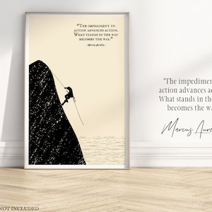 Each vertical poster showcases a profound quote from the likes of roman Emperor Marcus Aurelius and philosopher Seneca, capturing their insightful teachings on resilience, virtue, and the art of living well in famous quotes about Stoic principles.