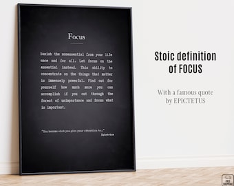 Epictetus Quote Print: Stoic Focus Poster