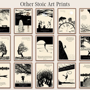 The combination of powerful quotes, thought-provoking illustrations, and elegant design makes this set a perfect gift for anyone intrigued by the art of stoic living, to infuse your surroundings with the timeless wisdom and beauty of Stoicism.