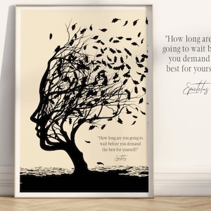 Epictetus Quote Print, Stoicism Wall Art, Epictetus Poster, Inspirational Saying, Stoic Philosophy Art for Stoics, Epictetus Quote Wall Art