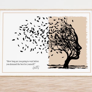 Stoic Wall Art Epictetus Quote Art Print, Stoicism Wall Decor How long are you going, Stoic Art Print Motivational Quote, Inspirational Art