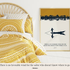 Modern stoic print with an motivational quote by Seneca perfect as a  home decor, room decoration, living room art print or modern decoration for your daily inspiration. Giclée printing quality, high quality paper and physical poster print.